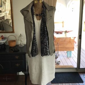 Faux leather vest
